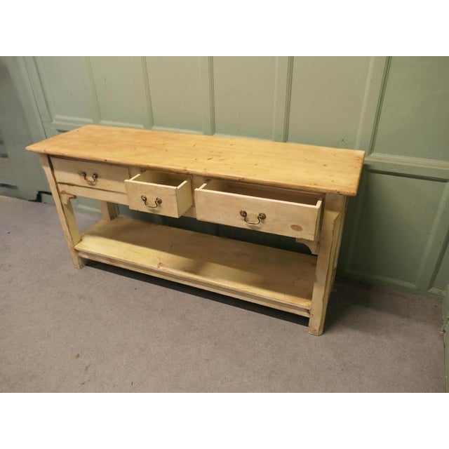 20th Century Rustic Painted Pine Pot Board Dresser, 1970s For Sale - Image 6 of 8