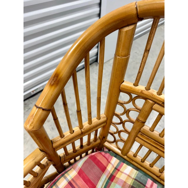 Fantastic Set of 6 Brighton Chinese Chippendale Hollywood Regency Bamboo Chairs For Sale - Image 10 of 10