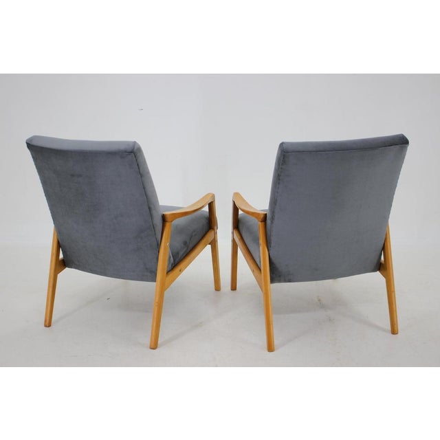 Set of Beech Armchairs, Former Czechoslovakia, 1970s For Sale - Image 11 of 18