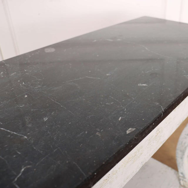 French Marble Topped Console Table For Sale - Image 12 of 13