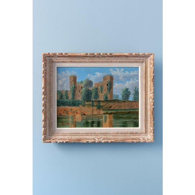 Amélie Parenteau, Ruined Landscape, Oil Painting on Canvas, Late 19th Century, Framed For Sale - Image 10 of 10