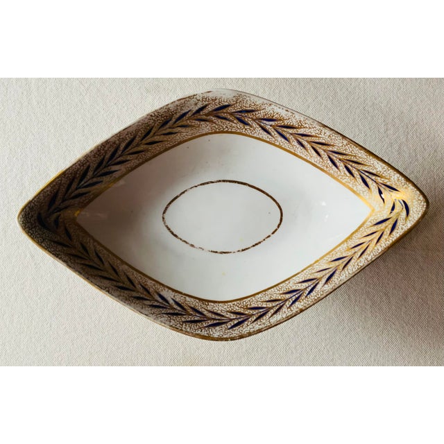Early 19th Century Magnificent Antique Derby Porcelain Centerpiece Bowl - English Bone China With Cobalt & Gold, Circa 1820 For Sale - Image 5 of 18