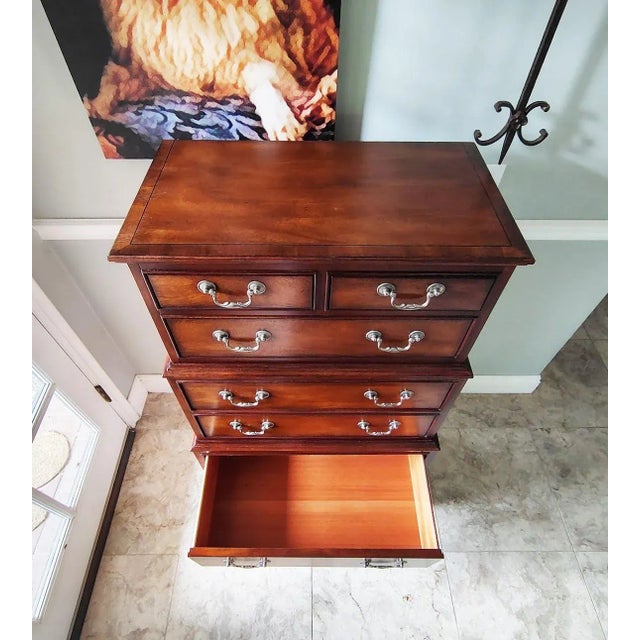 Solid Mahogany 3 Tier Lingerie Chest by Ethan Allen For Sale - Image 10 of 13