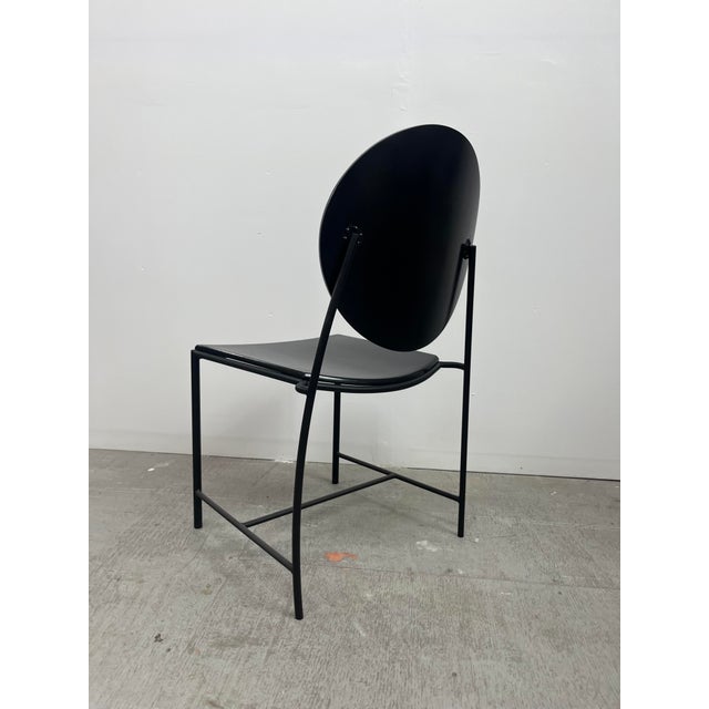 Pair of Dakota Jackson Memphis-Style "Vik-Ter" Black Side Chairs For Sale In New York - Image 6 of 7