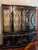Karges Furniture Vintage Karges Chinoiserie Style Bubble Glass Secretary Breakfront For Sale - Image 4 of 17