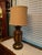 Designer Frederick Cooper Art Nouveau Style Ceramic Table Lamp With Original Woven Shade For Sale - Image 15 of 18