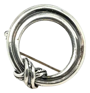 1990s Tiffany & Co Estate Signature Series Brooch Sterling Silver