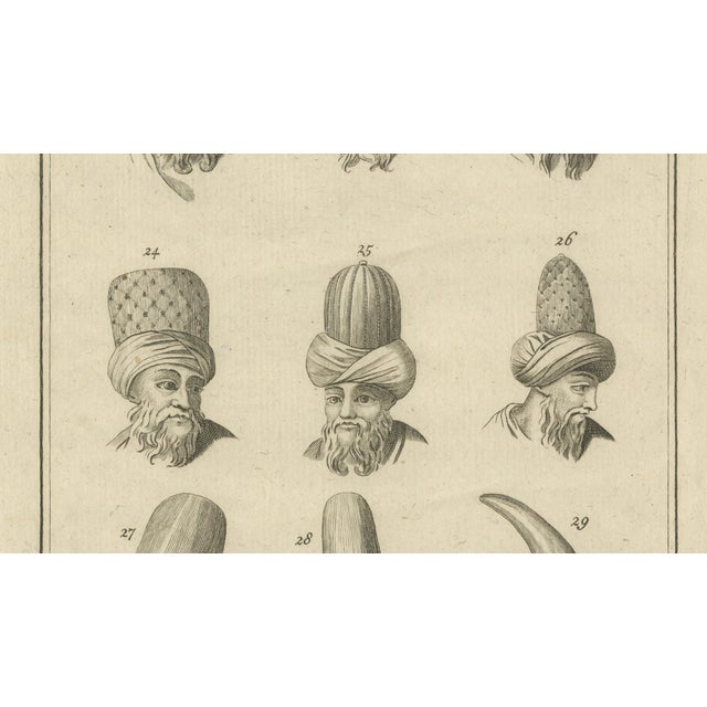 After Carsten Niebuhr, Ottoman Turban Study, 18th Century, 1774 For Sale - Image 5 of 9