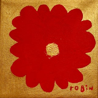 Flower Twelve. Mini Painting by Robin Zingone. For Sale