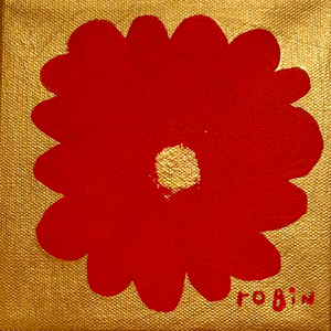 Flower Twelve. Mini Painting by Robin Zingone.