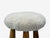 Danish Modern Style, Sheepskin Stools, Beige Shearling, Maple, Usa, 21st C. For Sale - Image 4 of 7