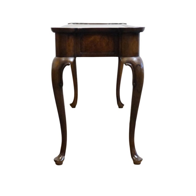 Hekman Furniture Burled Walnut Traditional Style 57" Accent Sofa Table W. Rounded Corners For Sale - Image 12 of 12