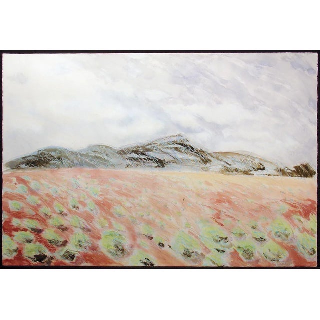 1980s Nancy Denison Untitled Original Watercolor Landscape Painting C.1986 For Sale - Image 5 of 5