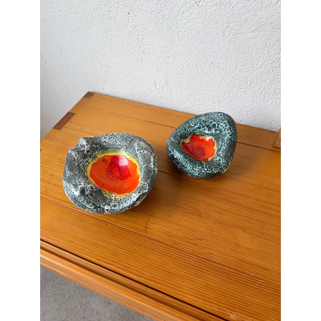 Vintage Fat Lava Ashtrays from Vallauris, 1960s, Set of 2 For Sale - Image 11 of 18