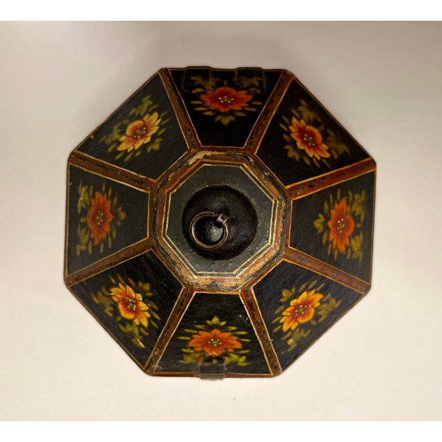 RARE Antique Indian Mughal Hand Painted Octagon Marriage Trinket Jewelry Box Aprox. dimensions: 6"H x 6.5"W Good antique...