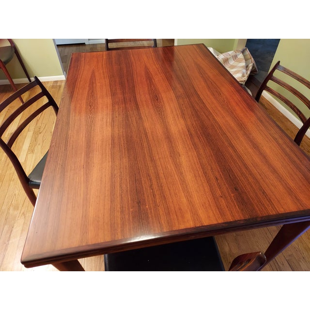 1970s Danish Mid-Century Modern Solid Rosewood Moller Refectory Dinning Table For Sale In New York - Image 6 of 7