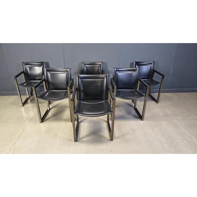 Vintage Dining Chairs attributed to Arrben, 1980s, Set of 6 For Sale - Image 11 of 13