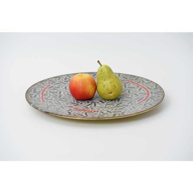 Mid-Century Mosaic Bowl or Wall Plate by R. Zimmermann for Ritter, 1950s For Sale - Image 4 of 12