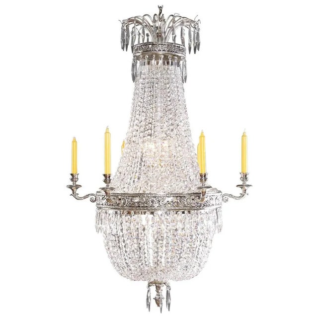 20th Century Empire Style Basket Chandelier For Sale - Image 11 of 11