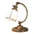 1910s Art Nouveau Edward Miller Industrial Machine Age Elaborate Brass Slag Glass Articulating Desk Table Piano Lamp For Sale