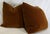 Custom pair of 22" pillows covered in Brunschwig & Fils "Bachelor Mohair" in autumn. These pillows have tapered corners to...
