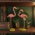 Mid 20th Century Vintage Mexican Paper Mache Flamingos Pair-Tonala Folk Art-Figurines-Tropical For Sale - Image 5 of 11