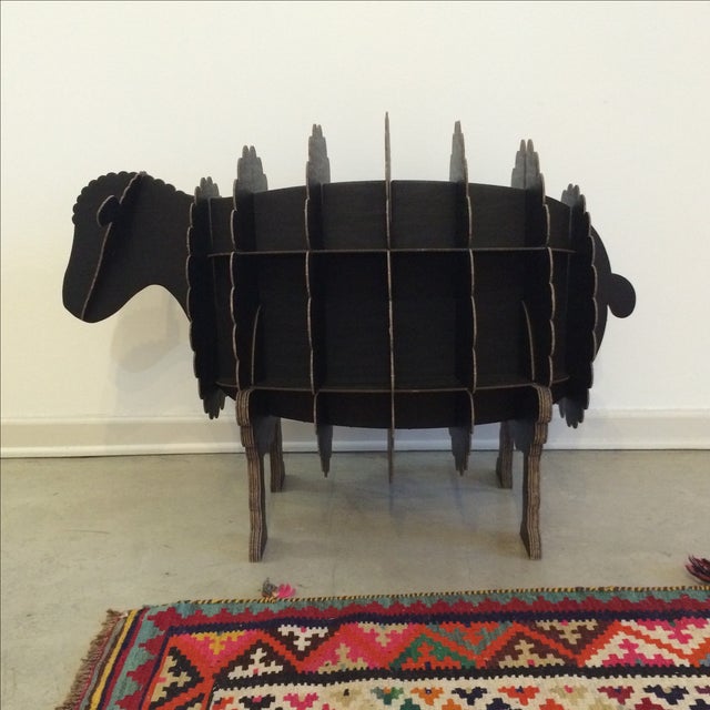 Black Cardboard Sheep Storage Shelf Chairish
