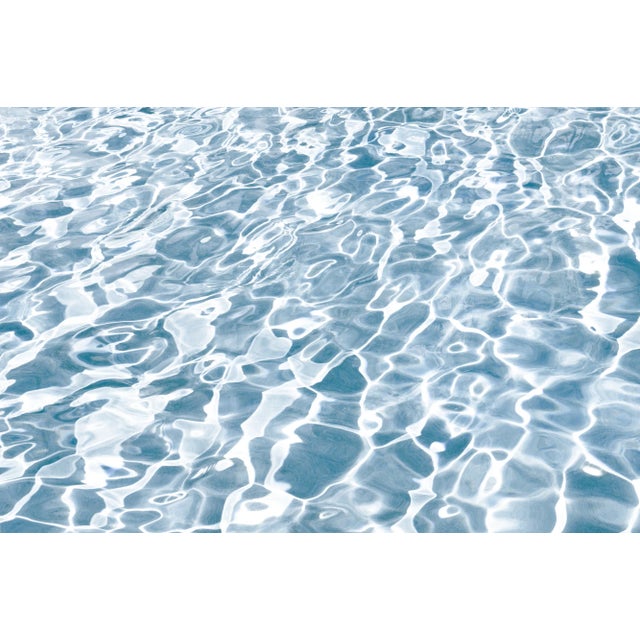 Horizontal Miami Pool Photography in Tropical Pale Blue For Sale