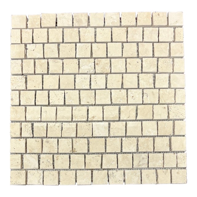 Angers Travertine Polished Broken Tessere Mosaic For Sale