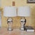 Pair of Vintage Mercury Glass Table Lamps With Light-Gray Drum Shades For Sale - Image 15 of 18