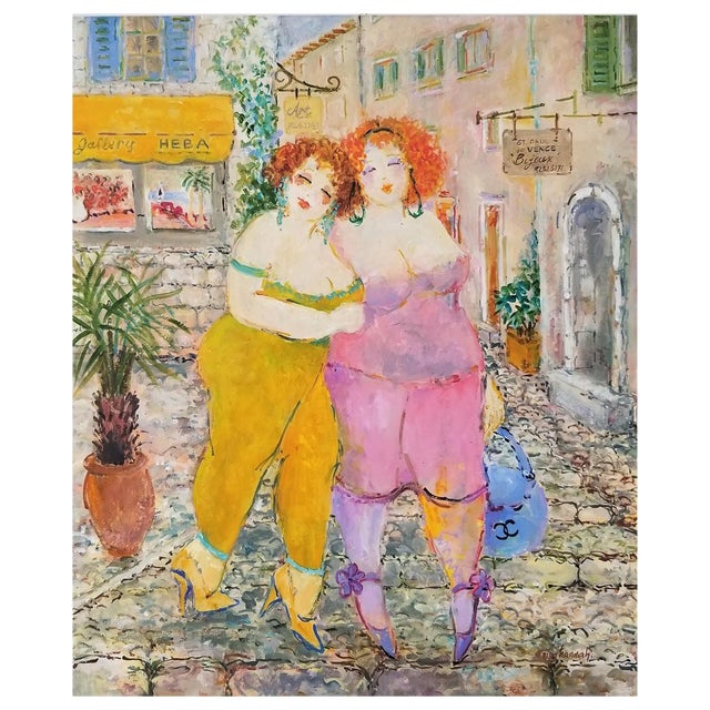 Eva Hannah "The Girls in St. Paul" Oil Painting on Canvas Chairish