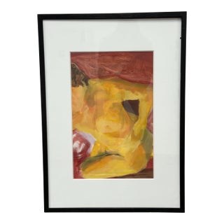Modern Abstract Nude Painting, Framed For Sale