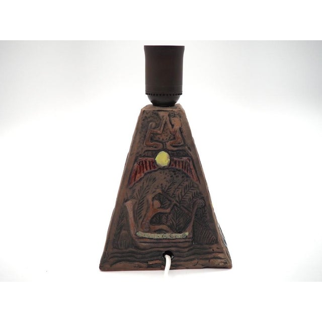 Black Vintage Swedish Ceramic Table Lamp from Tilgman Keramik, 1970s For Sale - Image 8 of 15