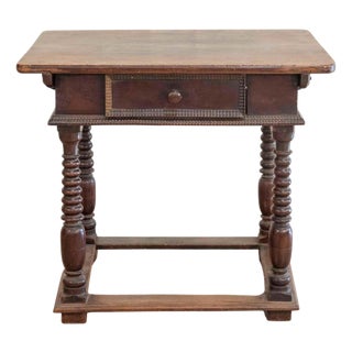 French Changer’s Table from Jura in Walnut with Turned Legs, 18th Century For Sale