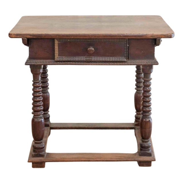 French Changer’s Table from Jura in Walnut with Turned Legs, 18th Century For Sale