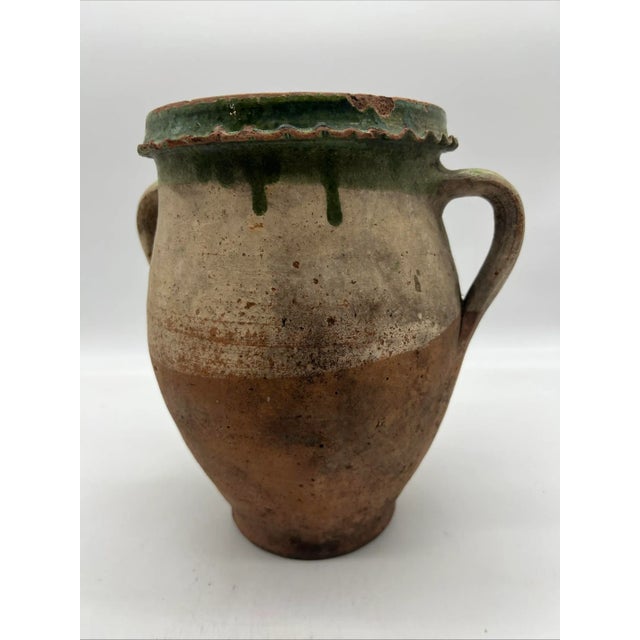 French Country A Fine Antique 19th Century French Terra Cotta Green Glazed Olive Jar For Sale - Image 3 of 15