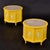 Matching pair of round vintage 1970s Mediterranean end tables. These side tables have been restored and restyled with...