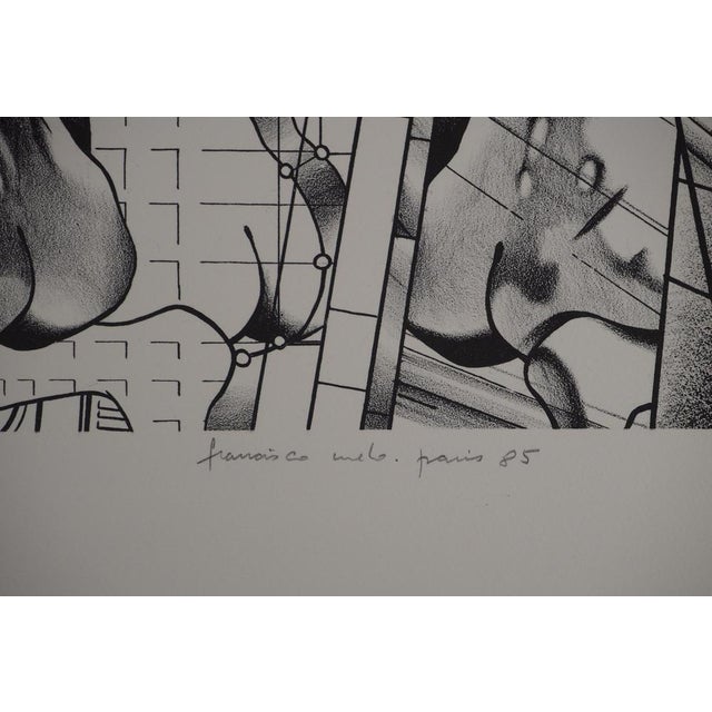 Contemporary Francisco Melo, Guerriers futuristes (Nude), Lithograph For Sale - Image 3 of 9