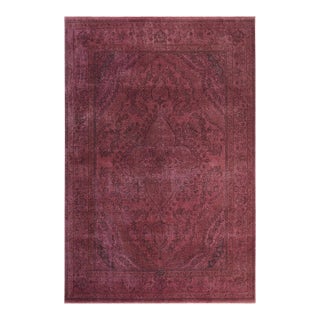 Retro Purple/Brown Wool Rug - 6'10'' X 9'8'' For Sale