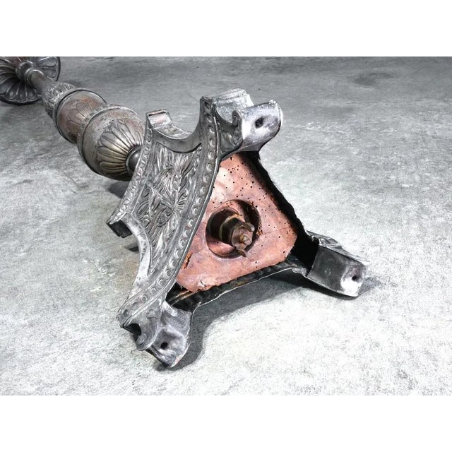 Copper Silver-Plated Copper Candlestick, 18th Century For Sale - Image 8 of 9