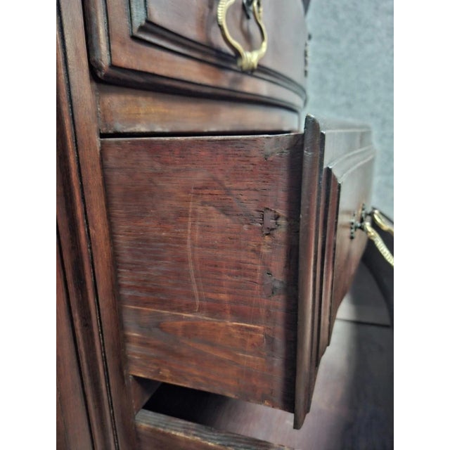 Mid-20th Century Louis XV Curved Chest of Drawers in Walnut For Sale - Image 9 of 12