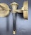 Mid 20th Century Mid 20th Century Neoclassical Cast Brass Torch Sconces — a Pair Sculptural French-Inspired Architectural Lighting For Sale - Image 5 of 9