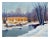 Gorgeous landscape oil painting of winter pond by H.A. Brown (American, 20th Century). Presented in a giltwood frame....
