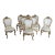 8 Antique Swedish 18th Century Baroque French Louis XV Rococo Gilt Dining Chairs For Sale