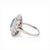 Metal Art Deco Platinum Pompadour Ring - 4ct Unheated Ceylon Sapphire & Diamonds, Size 7.25 For Sale - Image 7 of 7