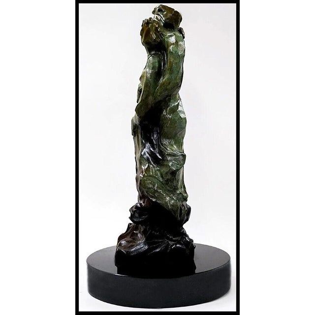 You are viewing an Authentic Hessam Abrishami Bronze Sculpture with Hand Applied Patina titled, "Inseparable" that is one...