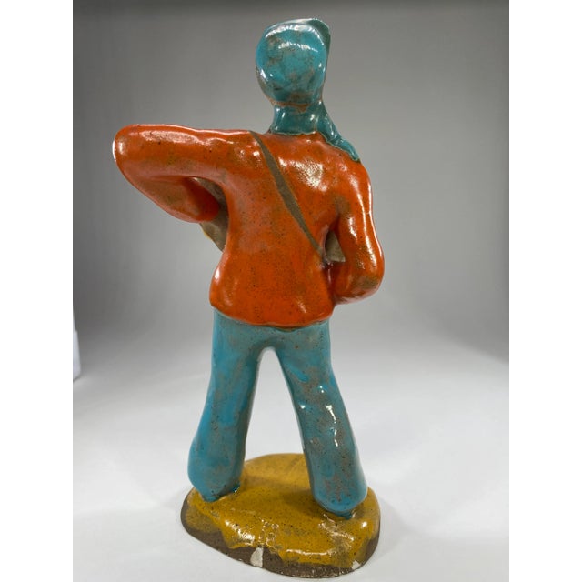 1930s 1930s Art Deco Figurine of Accordion Player by Etha Lempke For Sale - Image 5 of 13