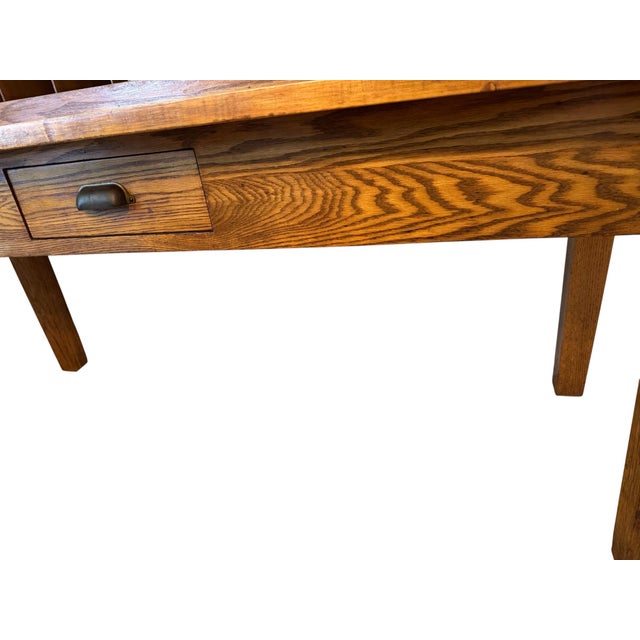 1953 U.S. Post Office Department Oak Mail Sorting Desk With 84 Cubbies For Sale - Image 4 of 9