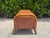 Contemporary Vintage Organic Modern Barrel Form Rattan Ottoman For Sale - Image 3 of 12
