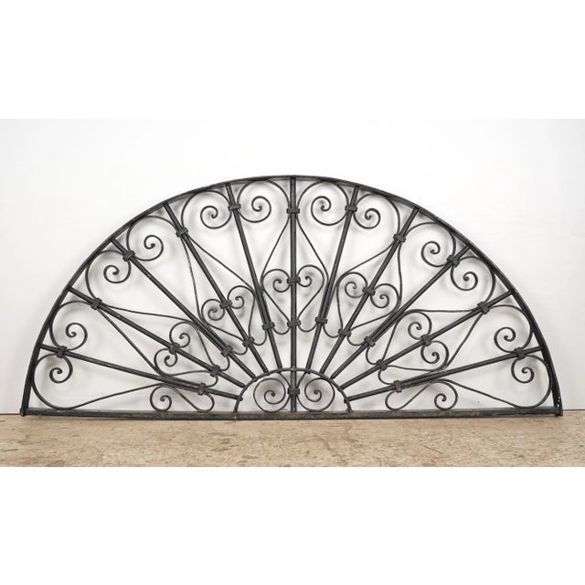 Mid 20th Century Reclaimed French Wrought Iron Arch Transom For Sale - Image 6 of 8